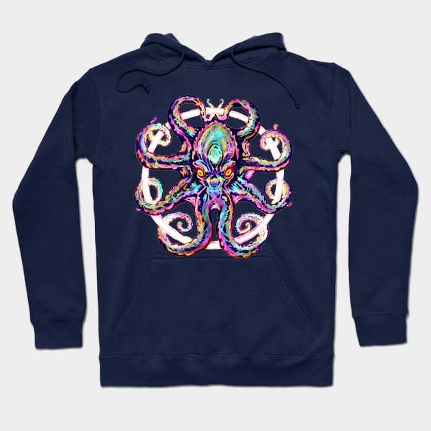 Neon Octopus Hoodie by Villainmazk